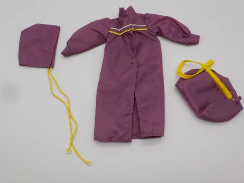 Vintage Barbie Clone Jordache Clothing / Mego Candi Doll Raincoat Hat & Bag Set