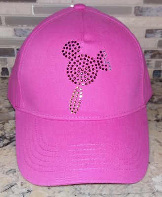 Bar Pink Jeweled Adult Baseball Hat Cap 