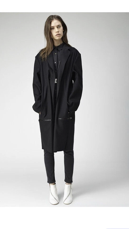 Cappotto Acne Studios Dust Melton misto lana due facce rosa polvere EU 36 US 4 6 $1599