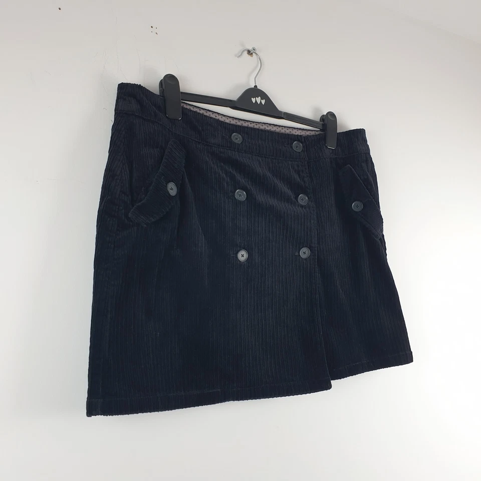 Crew Clothing Skirt Size 18 Black Corduroy Mini Skirt Jumbo Corduroy - Image 2 of 4