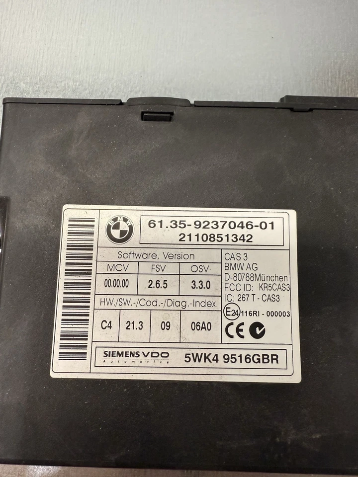 BMW 328xi 2011-13 ECU, módulo de control informático, juego de llaves OEM 7 624 052 Foto 4 de 4
