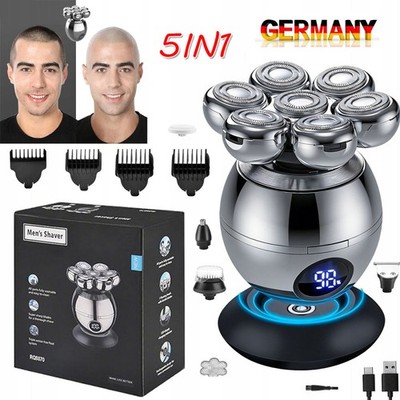 5 IN 1 7D Glatzen Rasierer Herren Elektrisch Glatzenrasier Kopfrasierer Trimmer