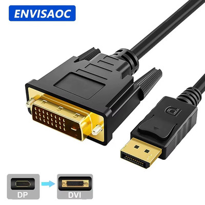 1.8m Displayport DP auf DVI 24+1(24+5) Kabel Konverter Gold Kupfer 1080P Full HD