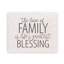 Love Of Family Is Life's Greatest Blessing Farmhouse Wood Sign