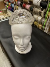 Glamorous Silver and White Rhinestone Tiara Crown