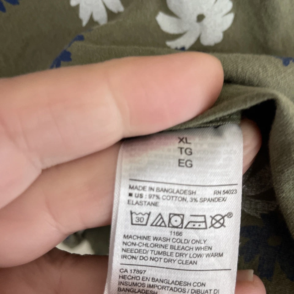 Camisa OLD NAVY Para Hombre XL Multicolor Floral Manga Corta Con Botones Foto 4 de 4