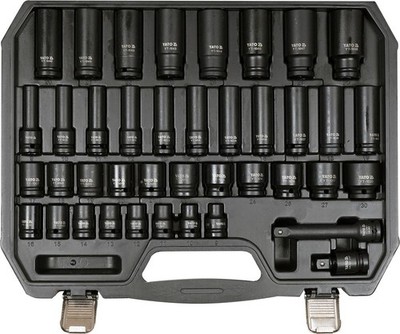 Schlag Steckschlüsselsatz 40 tlg | 1/2'' (12,7 mm) Stecknuss Set für Kfz YATO