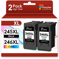2x PG-245XL CL-246XL Ink Cartridge for Canon PIXMA MG2522 Ink MG2520 MX490 MX492