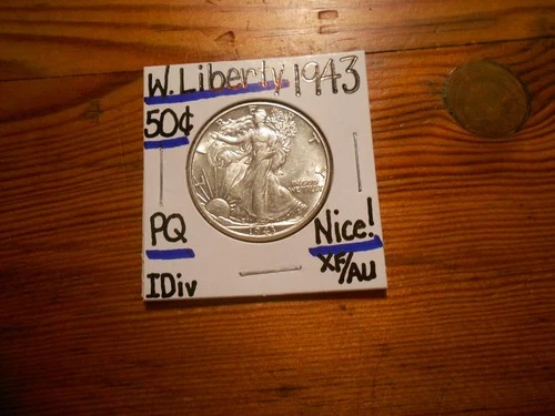 1943 Walking Liberty Silver Half Dollar XF/AU BEAUTY!!!! PQ!!!! LOOOOOOOK!!!!!