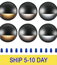 CLOUDY BAY [6 Pack] 3CCT Low Voltage LED Deck Lights Outdoor,2700K/3500K/5000K S