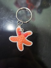 Starfish With Bow Keychain