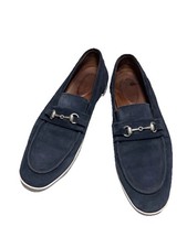 Allen Edmonds "RANDOLPH" BIT Loafers Dress blue Suede 7073 mens 13E