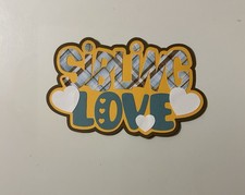 Sibling Love Handmade Scrapbook Title Paper Pieced Die Cut