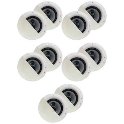 Acoustic Audio CSic84 Frameless In Ceiling Speakers with 8'' Woofers 5 Pair Pack