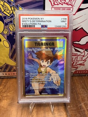 Misty's Determination Trainer FA 108/108 XY Evolutions 2016 Pokemon Card PSA 9
