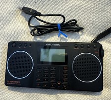 Grundig G2 AM/FM/Shortwave Radio Recorder  Charger WORKS Needs New Battery