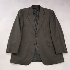 Stafford Sport Coat Mens Size 42R Wool Houdnstooth Two Button Single Vent Blazer