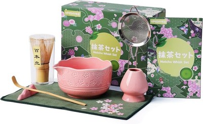 VPISHYKE Premium Matcha Set - Matcha Tea Set 7-Piece Traditional Tea Set with