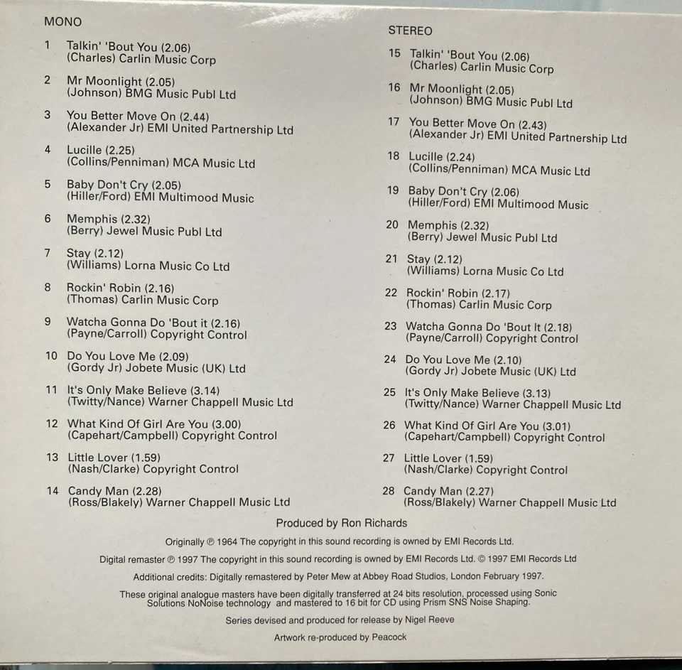 The HOLLIES Stay With The Hollies CD Digipak 1997 Both Mono & Stereo Versions VG - Image 4 of 4