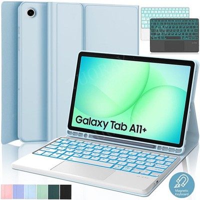 Hülle mit Beleuchtet Tastatur für Samsung Galaxy Tab S11 S10 FE S9 S8 A11+ A9+