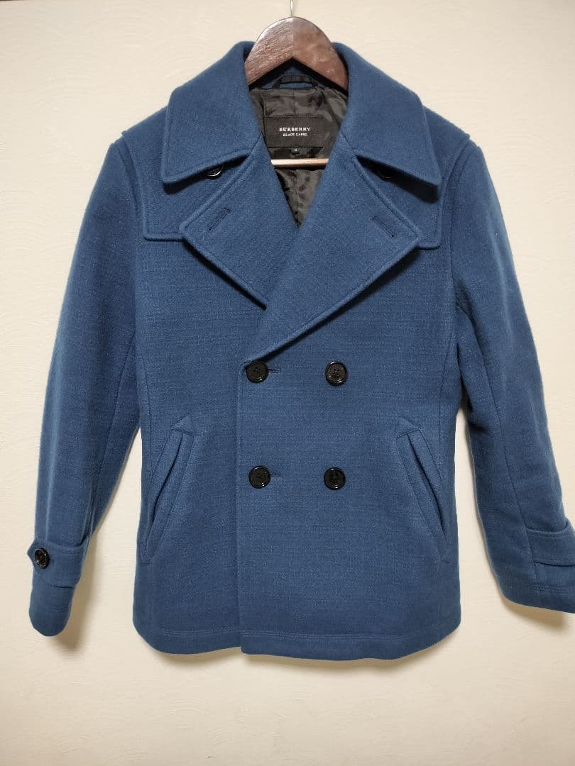 BURBERRY BLACK LABEL Shadow Check Peacoat Blue Size M From Japan thumbnail 15