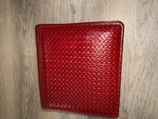 RAIKA Croc Embossed Genuine Leather Red Photo Album Handcrafted USA