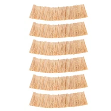 6pcs Miniature Artificial Thatch: Tiny Thatch Roof - Artificial Grass Roll -
