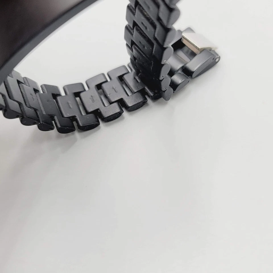 Черный браслет из нержавеющей стали для идентификации мужской 8 дюймов матовая застежка-цепочка современный подарок - Изображение 4 из 4