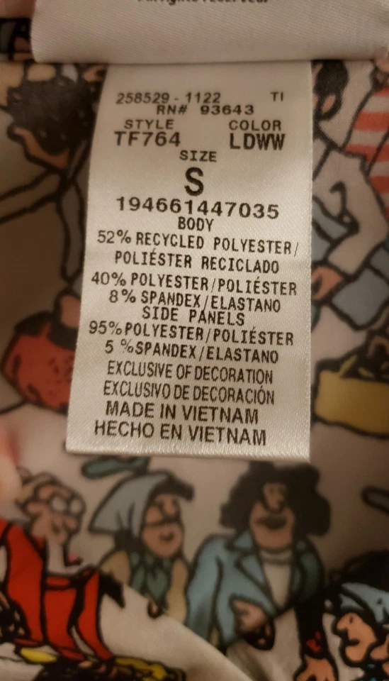 Where’s Waldo Tooniforms Scrub Top Shirt Multicolor Size Small Cartoon Book NWT - Image 4 of 4