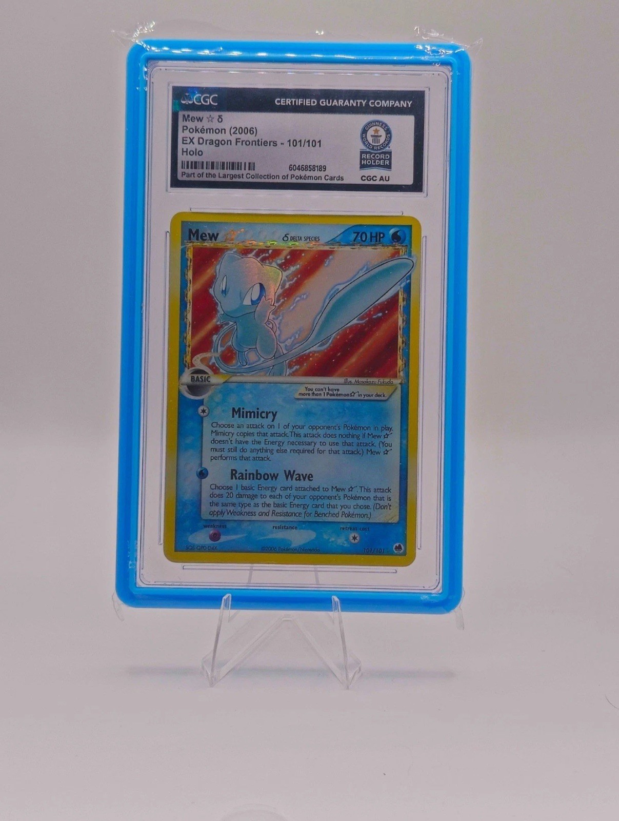 Mew [Gold Star] 2006 English EX Dragon Frontiers 101/101 Holo World Record CGC