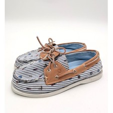 Sperry Authentic Original 2-Eye Boat Shoe Kids' Nautical Print Size US4M EU36