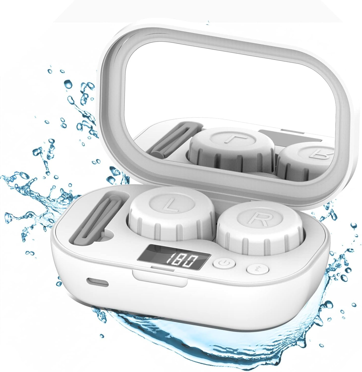 Portable Ultrasonic Contact Lens Cleaner with USB Charger - 