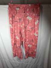 Disney Winnie The Pooh Eeyore Pajama Pants Pink Silly Old Bear Lounge Women s