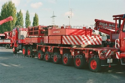 LKW Foto Schwerlast Deutschland rot RIGA MAINZ GOTTWALD Goldhofer #n2bz