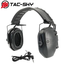 TS TAC-SKY Electronic Tactical Headset Hearing Protection Silicone Earmuffs
