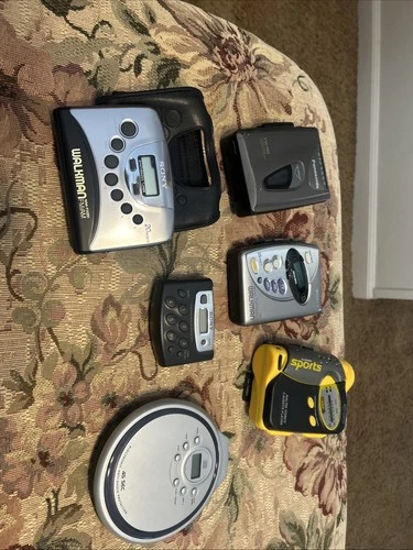 Lot Of Vintage Cassette Players, Walkman,Radios,CD Parts Or Repair