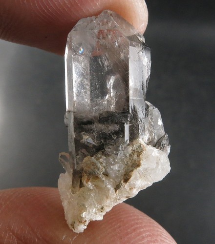 23 CARAT STUNNING RARE BROOKITE RUTILE INCLUDED QUARTZ CRYSTAL @ PAKISTAN