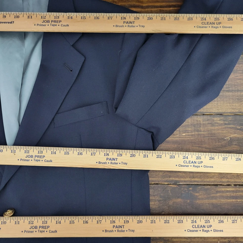 Abrigo Blazer Deportivo Jack Nicklaus Para Hombre Dos Botones Azul Marino Mezcla Poliéster 44S Foto 3 de 4