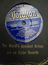 Getting Some Fun Out of Life Billie Holiday 78 rpm 10" Record 3701