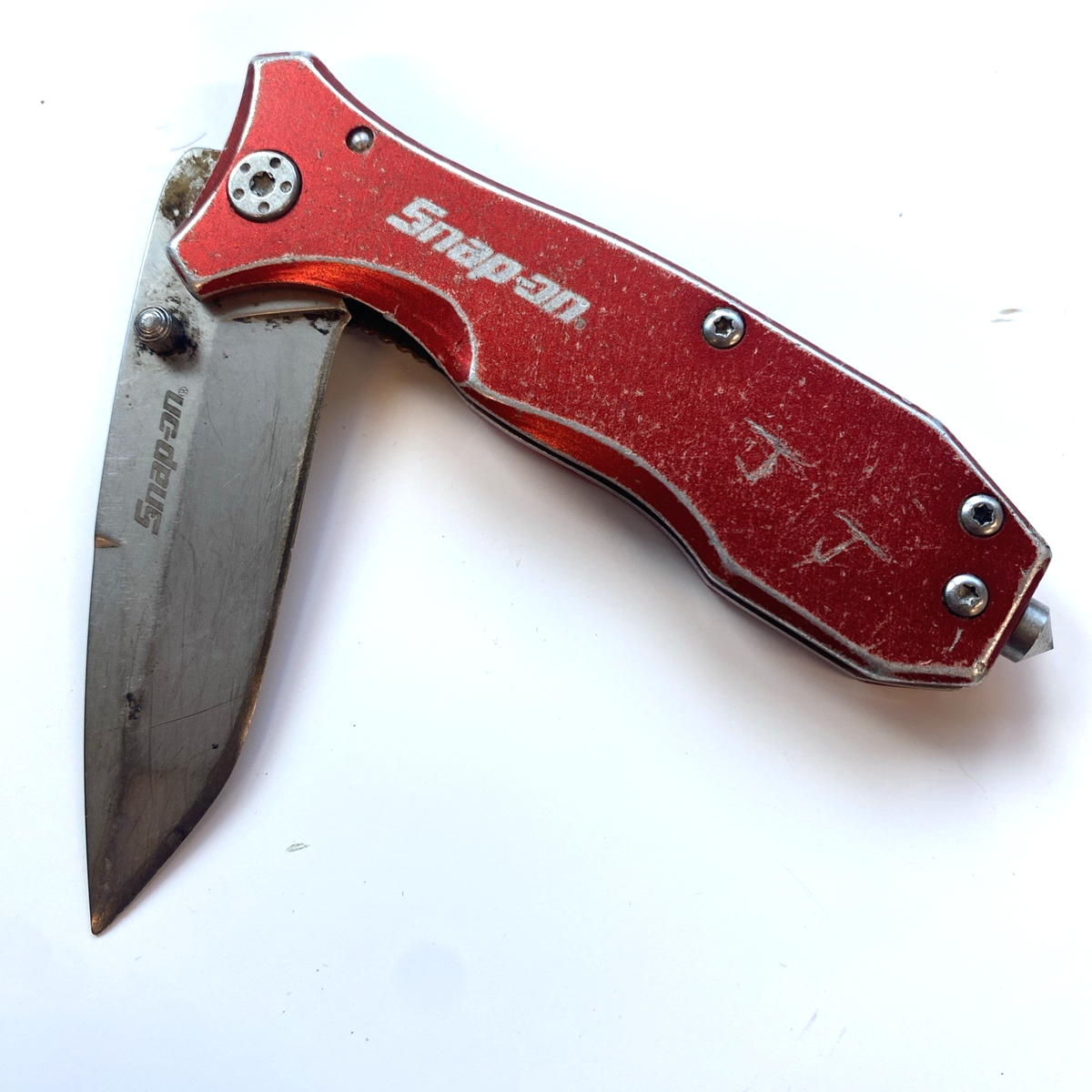 Red Snap-On Pocket Folding Knife Model 871048 | eBay