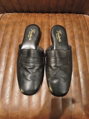 Trickers Men's Black Leather Slippers