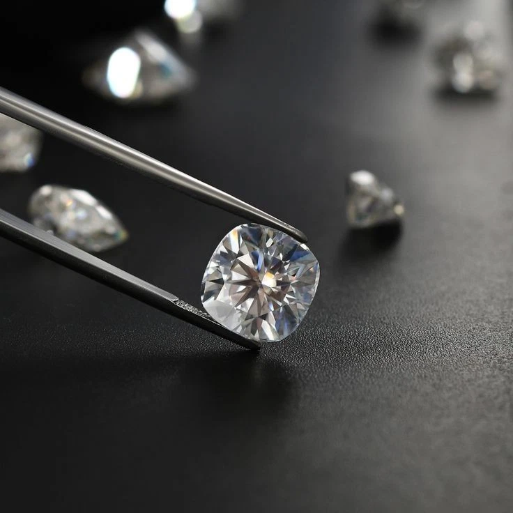 Suelto 5.00 CT Corte Cojín Laboratorio Cultivado CVD Diamante Natural Color D Certificado VVS1 Foto 2 de 4