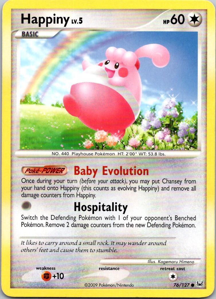Pokemon TCG Platinum Happiny Common 76/127 NM