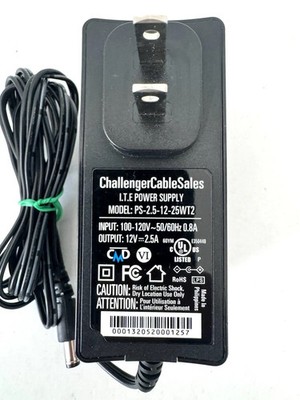 Challenger Cable Sales Switching I.T.E. Power Supply PS-2.5-12-25WT2 12V 2.5A