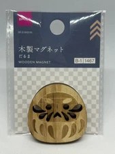 Wooden Magnet featuring Traditional Japanese Daruma Doll Design Japan Limited