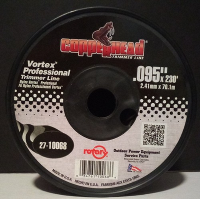 #ad Rotary® Copperhead® Vortex™ Pro Trimmer Line .095quot; x 230#x27; Part #27 10068 NEW $24.95