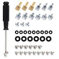 46PCS NVME M.2 SSD Mounting Screws Screw Kit for M2 6, M3 6, black