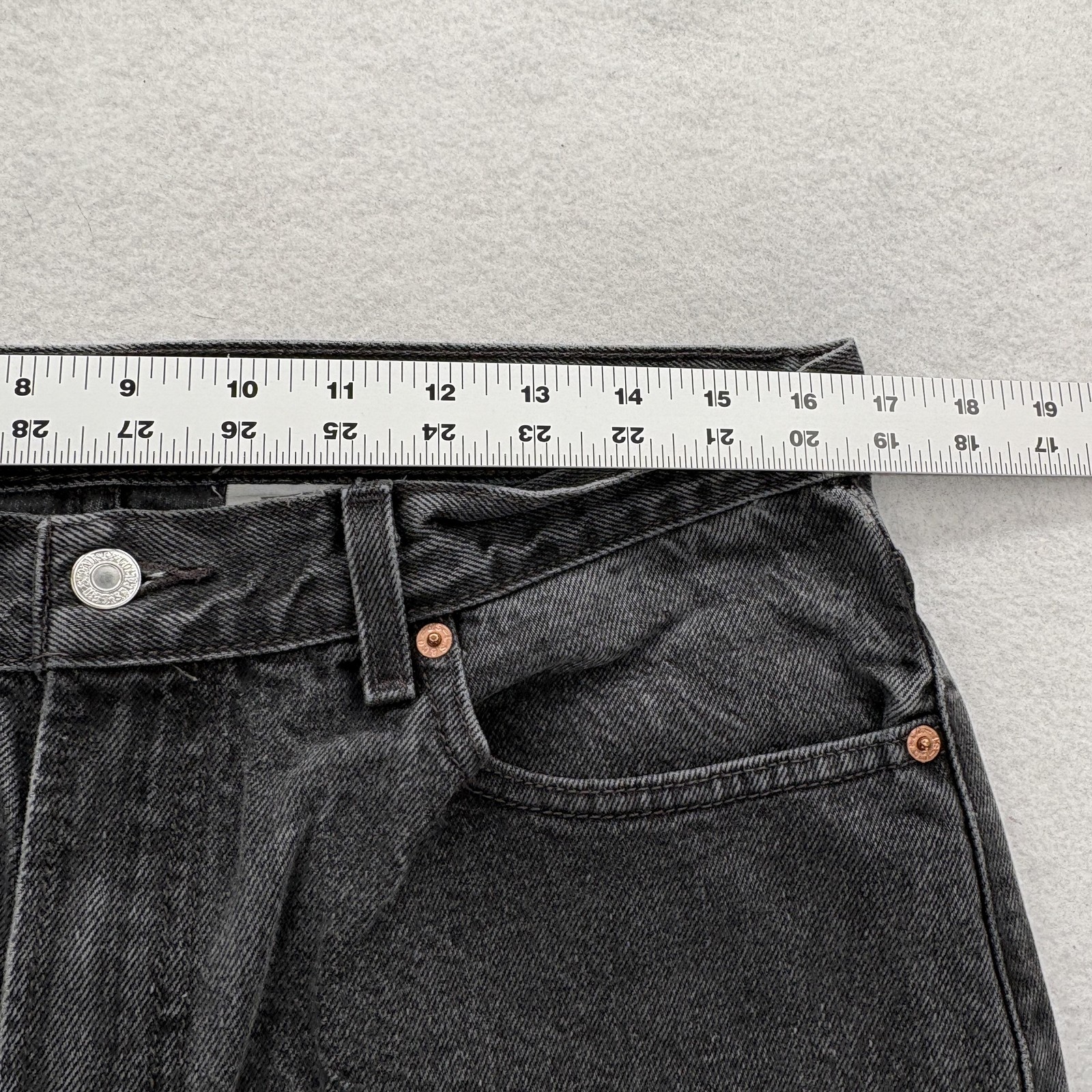 Levis 505 Jeans Mens 34x32 Regular Fit Gray Charcoal Wash Straight Denim Y2K VTG thumbnail 6