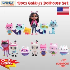 13pcs Gabby’s Dollhouse Action Figures Set Anime Cartoon Girl Toys Gift NEW USA