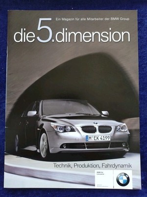 BMW 5 Series E60 Dimension Internal BMW Pad!!  Brochure